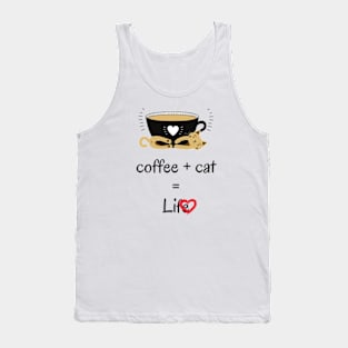 Cat and coffee for cat lovers Tank Top